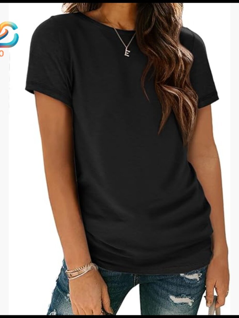 Women's Short Sleeve T-Shirt Rayon Blend Lightweight Casual Tee